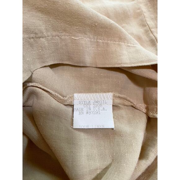 Linen Pants Cream Oat Tie Waist - Picture 6 of 10